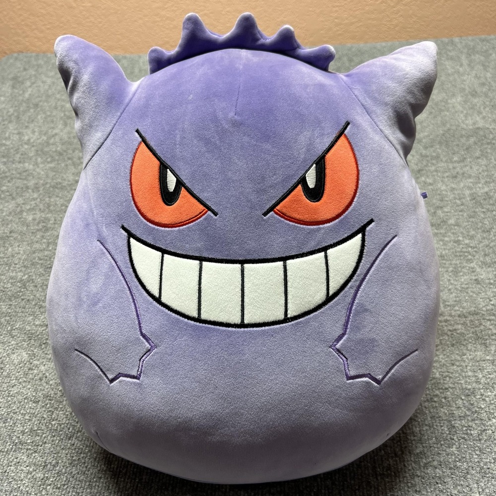 Squishmallows Pokemon Gengar Purple Plush Stuffed Toy Soft Cute Washable